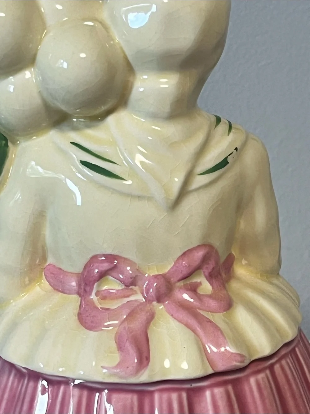 Vintage Pottery Guild of America Balloon Lady Ceramic Cookie Jar 1940's 11.5”